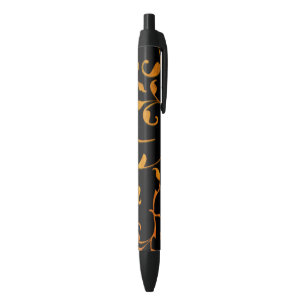 Scrolling Rust and Black Ink Pen