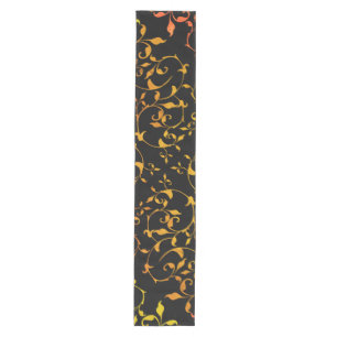 Scrolling Rust and BLack Medium Table Runner