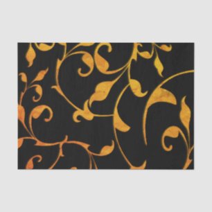 Scrolling Rust and BLack Tissue Paper