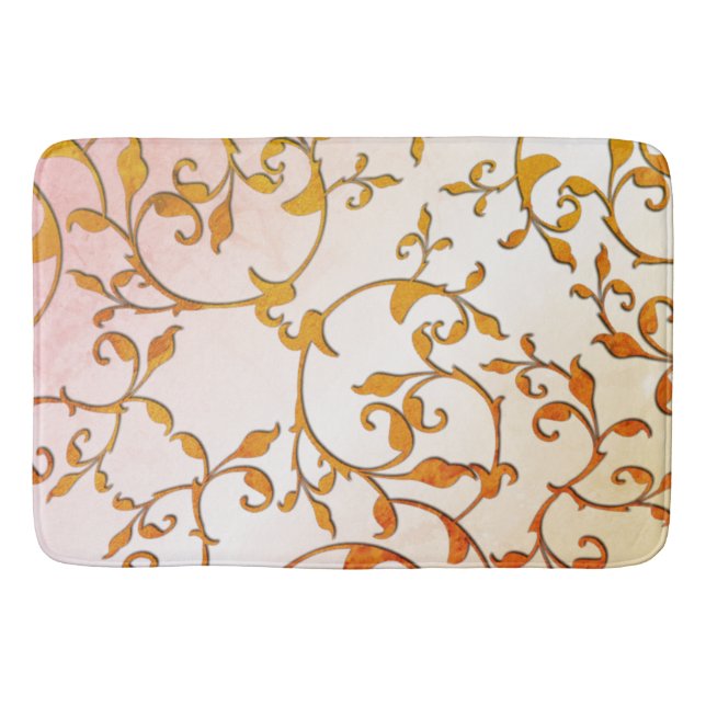 Scrolling Rust Bath Mat (Front)