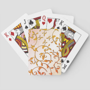 Scrolling Rust Playing Cards
