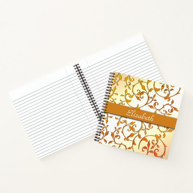 Scrolling Rusted Personal Text Notebook (Inside)
