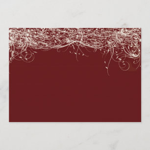 Scrolling Vines Wedding Invitation