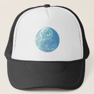 Scrolling Yin & Yang (Earth blues) Trucker Hat