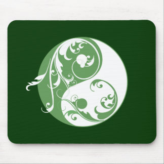 Scrolling Yin & Yang (green) Mouse Mat
