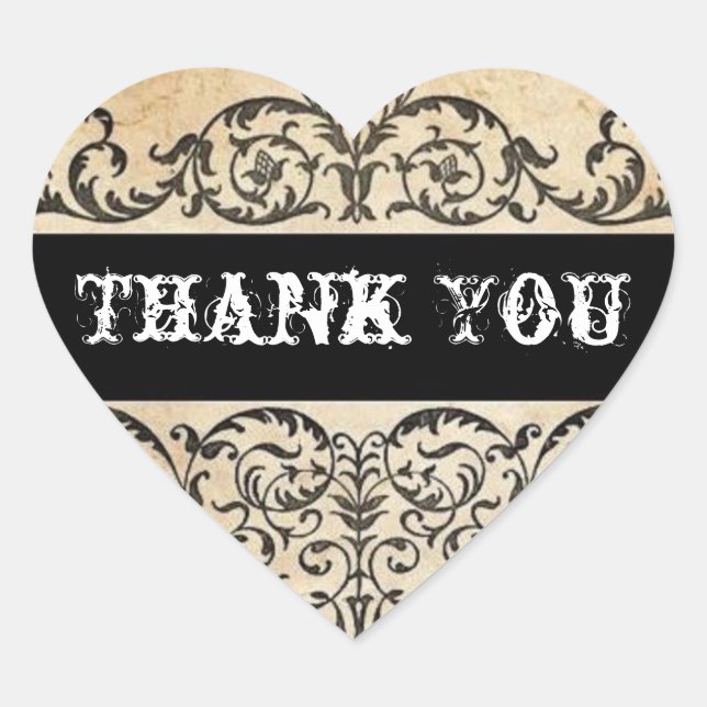 Scrolls rustic country western saloon wedding heart sticker (Front)