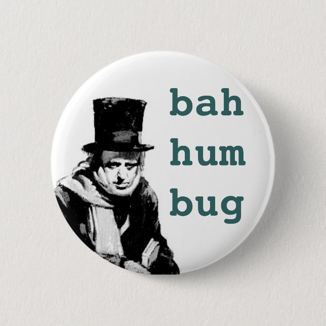 scrooge, 6 cm round badge (Front)
