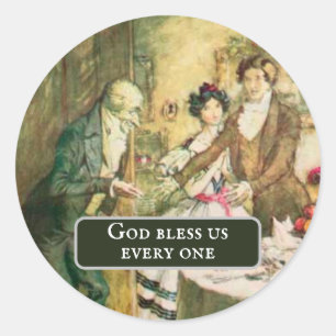 Scrooge A Christmas Carol Dickens Christmas  Classic Round Sticker