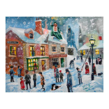 Scrooge A Christmas Carol winter snow scene ghosts