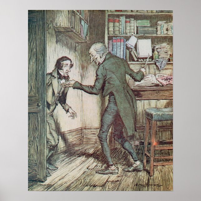 Scrooge and Bob Cratchit Poster (Front)