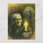Scrooge And Ghost Postcard