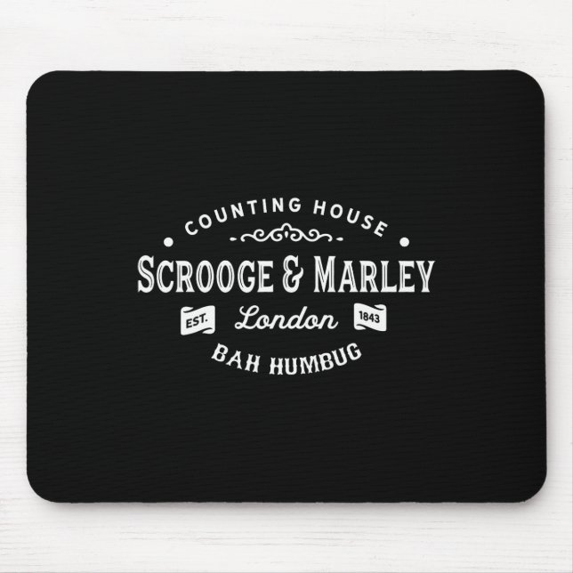 Scrooge and Marley Counting House Christmas Carol  Mouse Mat (Front)