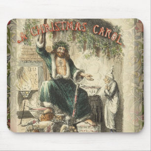Scrooge Christmas Carol Art Print Illustration Mouse Mat