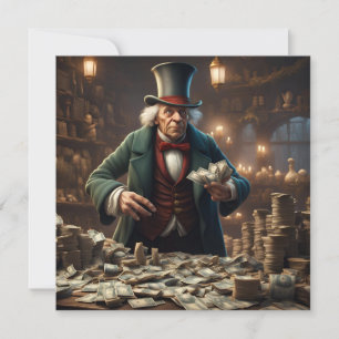 Scrooge Christmas Greeting Card
