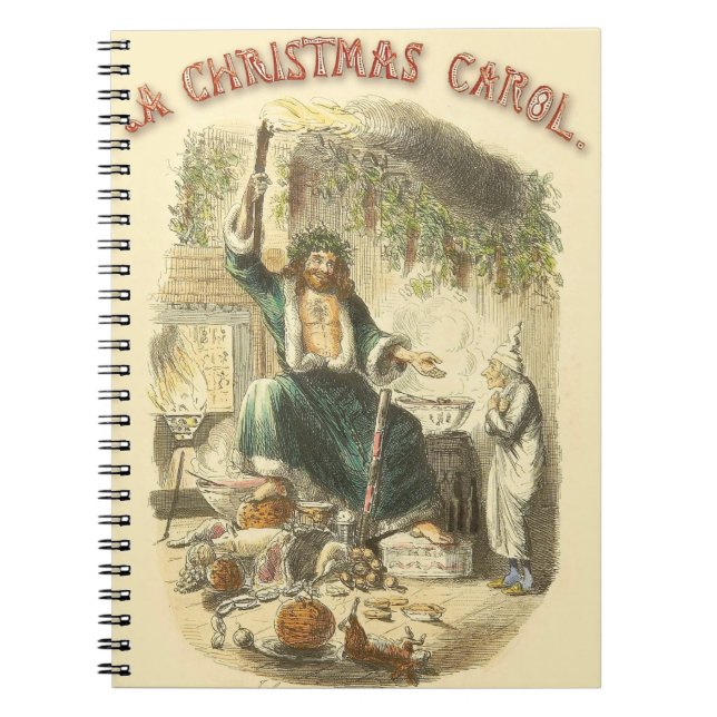 Scrooge Ghost of Christmas Present Victorian Notebook (Front)