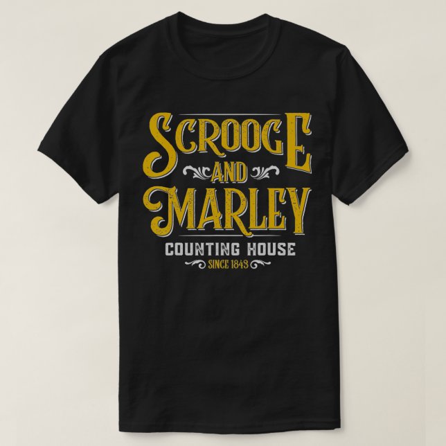 Scrooge & Marley Counting House Christmas T-Shirt (Design Front)