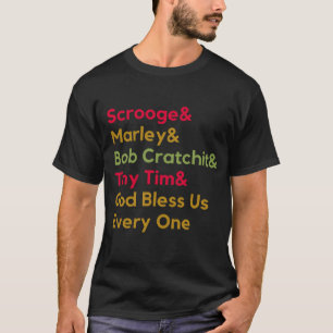 Scrooge Marley Festive Modern Dickens Christmas  T-Shirt
