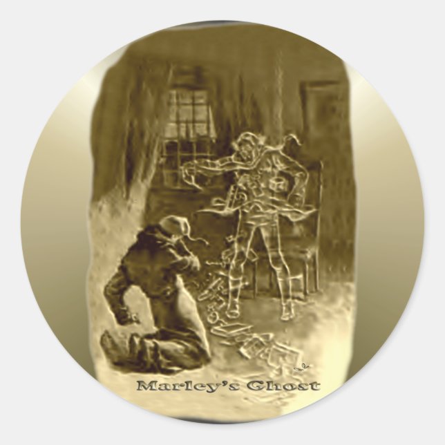Scrooge of Christmas - A Christmas Carol Classic Round Sticker (Front)