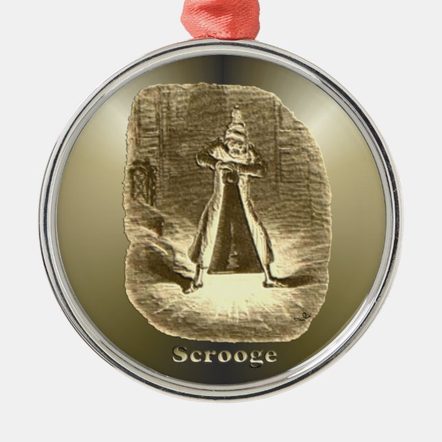 Scrooge of Christmas - A Christmas Carol Metal Tree Decoration (Front)