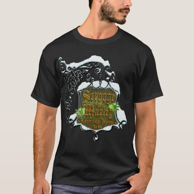 ScroogeHauntedSign T-Shirt (Front)