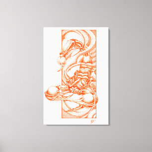 Scropion dotwork canvas print
