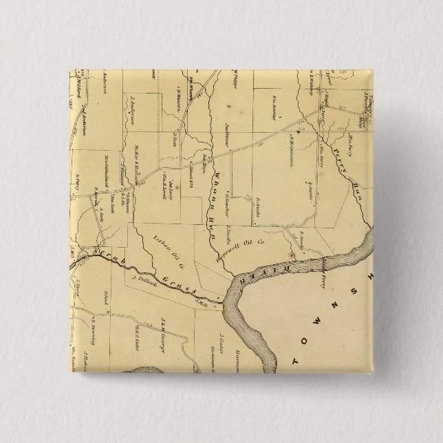 Scrub Grass Township 15 Cm Square Badge (Front)
