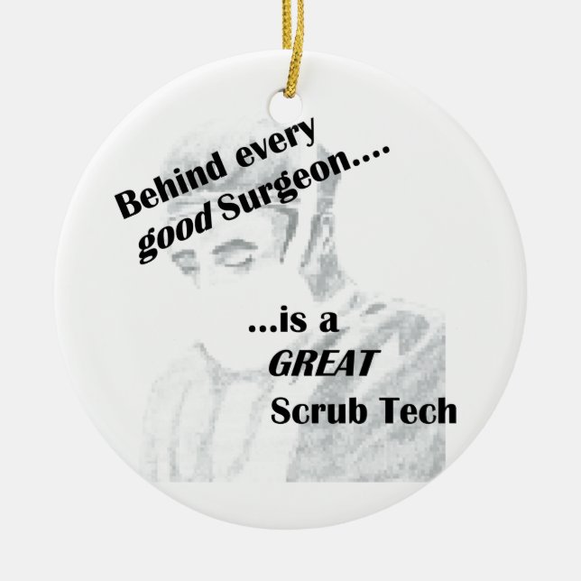 Scrub Tech Ceramic Tree Decoration (Front)