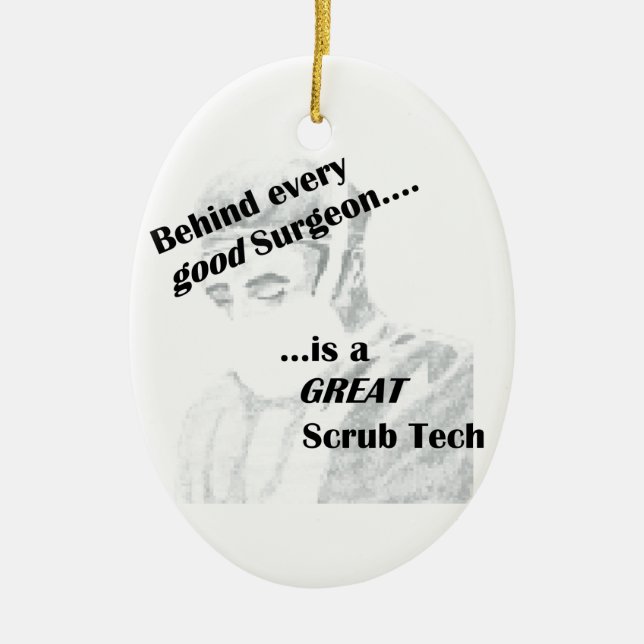 Scrub Tech Ceramic Tree Decoration (Front)