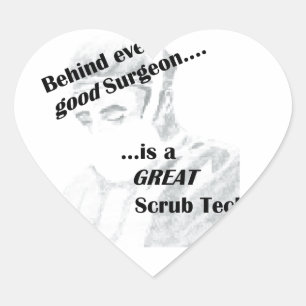 Scrub Tech Heart Sticker