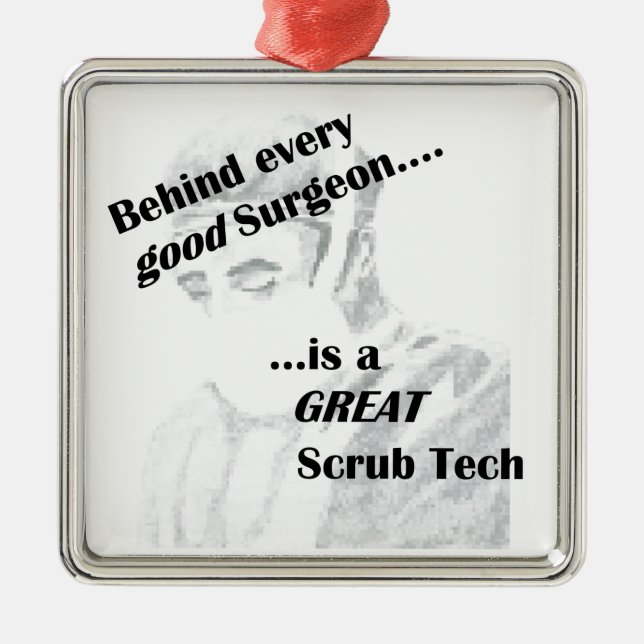 Scrub Tech Metal Tree Decoration (Front)