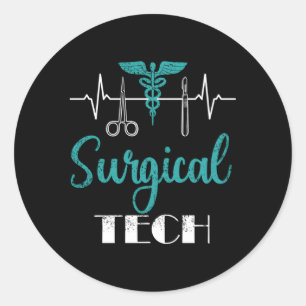 Scrub Tech Surgical Tech Week Technologist Technic Classic Round Sticker
