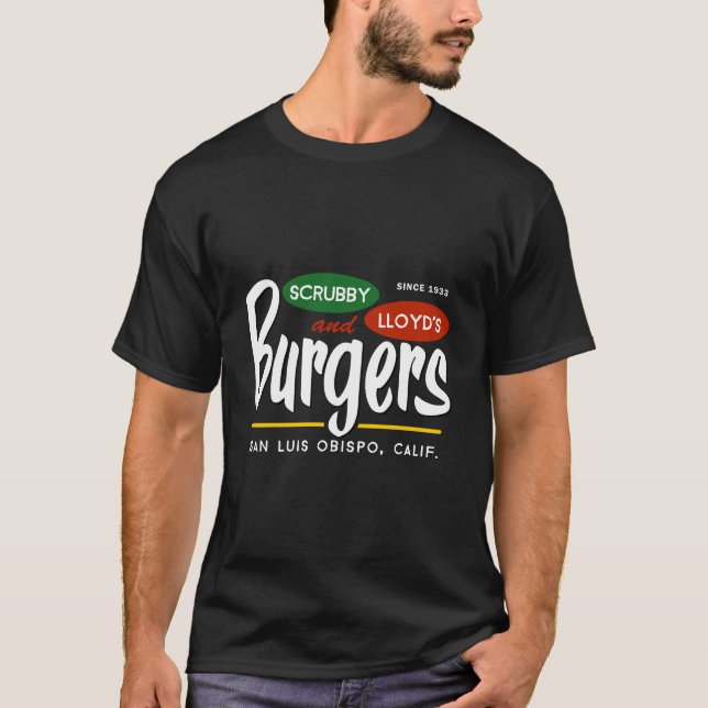 Scrubby Lloyd'S Burgers San Luis Obispo California T-Shirt (Front)