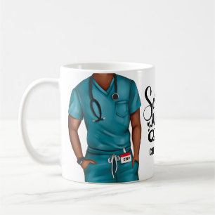 Scrubs and Coffee Nurse Personalised Coffee Mug