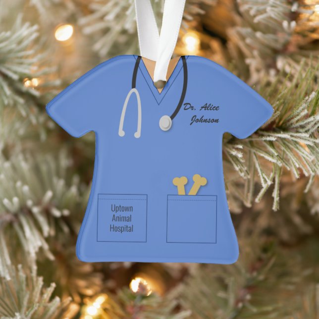 Scrubs Veterinarian Profession Ornament (Tree)