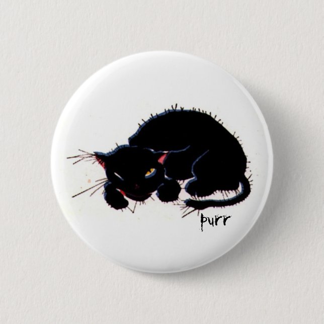 Scruffy Cat 6 Cm Round Badge (Front)