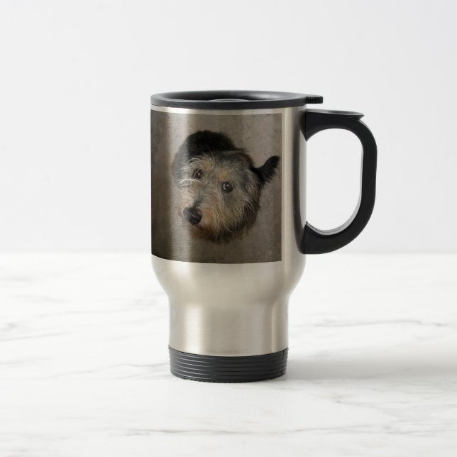 Scruffy cute dog mug (Right)