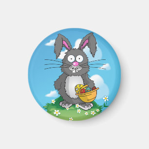 Scruffy Easter Bunny Magnet