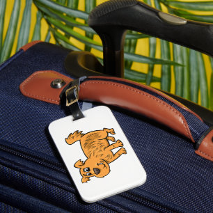 Scruffy Orange Puppy Dog Luggage Tag