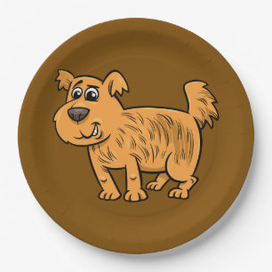 Scruffy Orange Puppy Dog Paper Plate