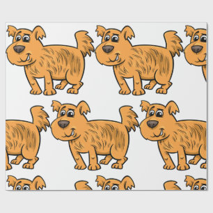 Scruffy Orange Puppy Dog Wrapping Paper