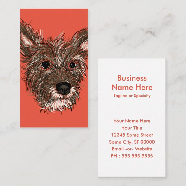 scruffy pups business card (Front/Back)