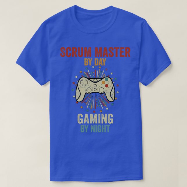 Scrum Master By Day Gaming By Night T-Shirt (Design Front)