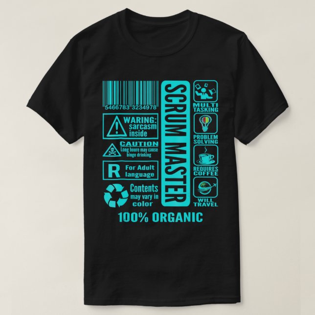 Scrum Master Multitasking Problem Solving Funny Jo T-Shirt (Design Front)