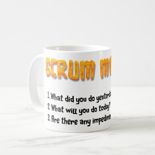 Scrum Master Reminder Mug (Front Left)