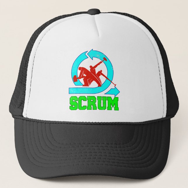 Scrum Workers - Vintage Style Trucker Hat (Front)