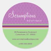 Scrumptious Purple and Green Address Sticker