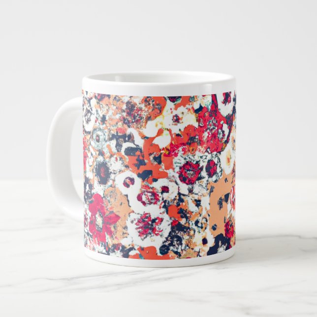 Scrunchy Pattern Large Coffee Mug (Front Left)