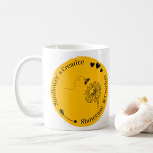 SCS&C Sunflower's Sweet HoneyBee Mug, 11 oz Coffee Mug