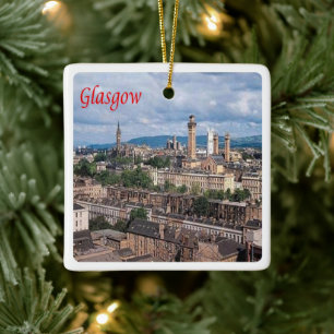 SCT003 GLASGOW, Scotland, Ceramic Ornament