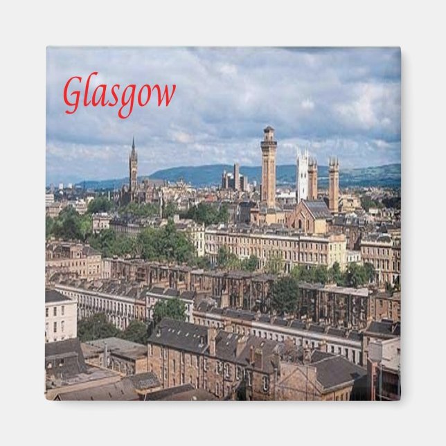 SCT003 GLASGOW, Scotland, Fridge Magnet (Front)